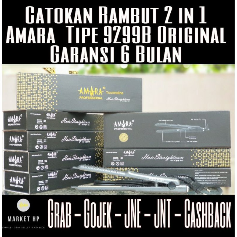 Catokan Catok Rambut AMARA 2 in 1 Tipe 9299B 100% Original Alat Keriting Rambut