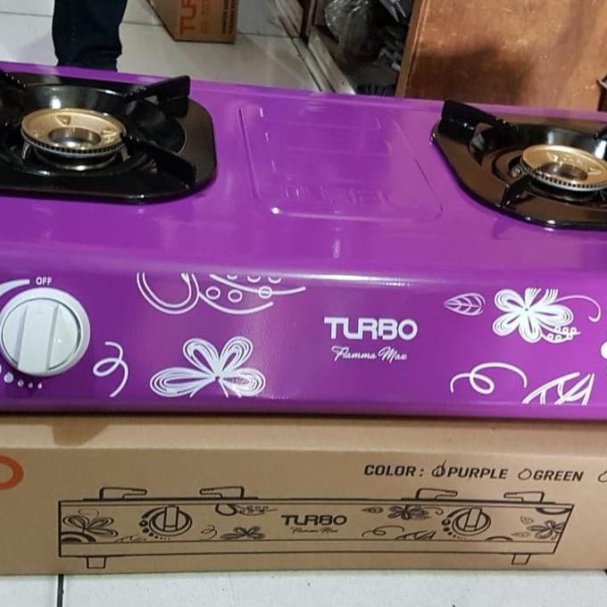 Promo Murah Kompor Gas Turbo Gs 2077 2 Tungku Baru Coklat Ungu - Terbaik 