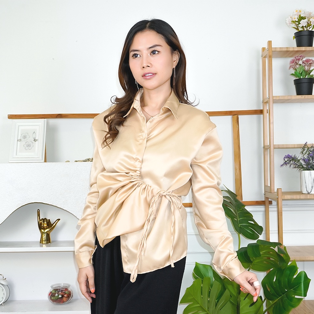 AFI - EC - Kemeja Kerut SATEN SILK Shirt