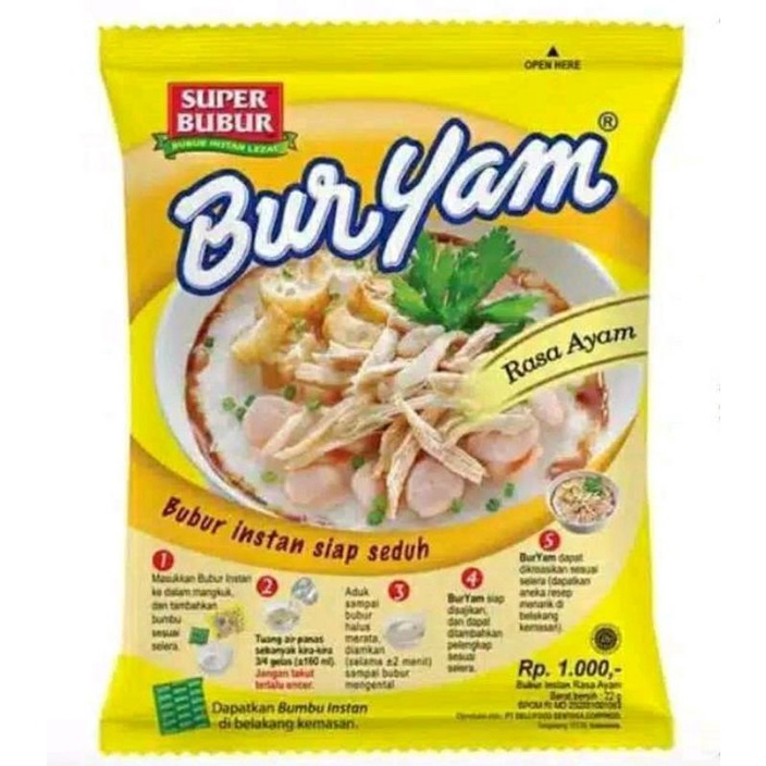 SUPER BUBUR Buryam Netto 22gr Isi 10