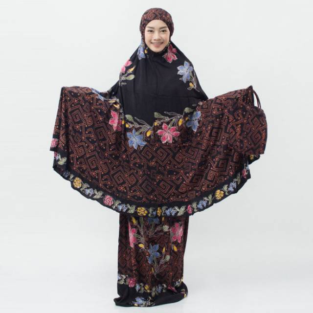 Mukena jumbo batik cap sogan grosir mukena