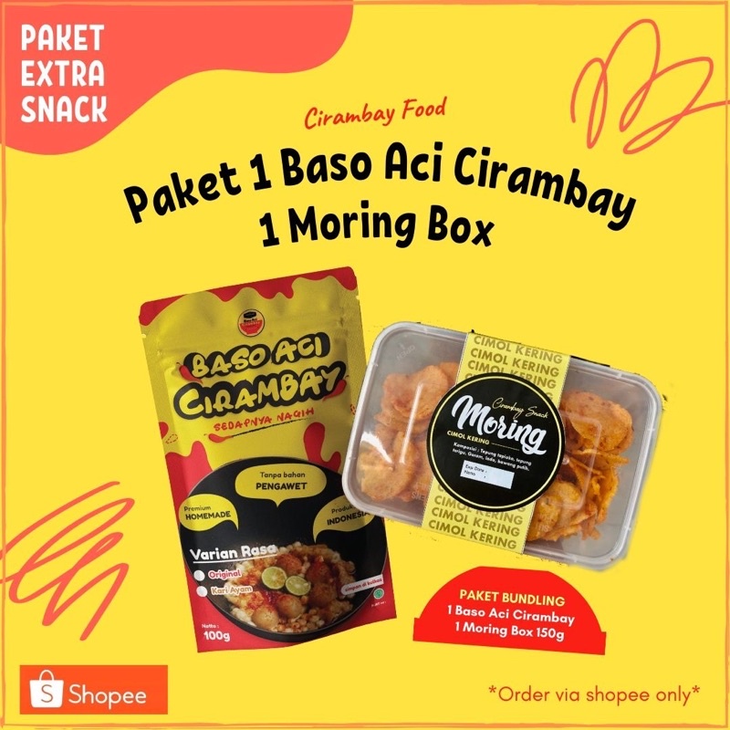 

Paket 1 Baso Aci cirambay 1 Moring Box