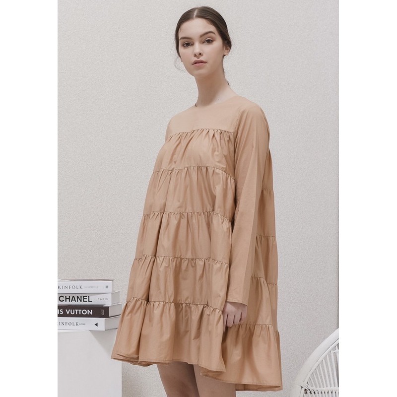 BENANG JARUM Viola Statement Dress Benang Jarum Buttonscarves