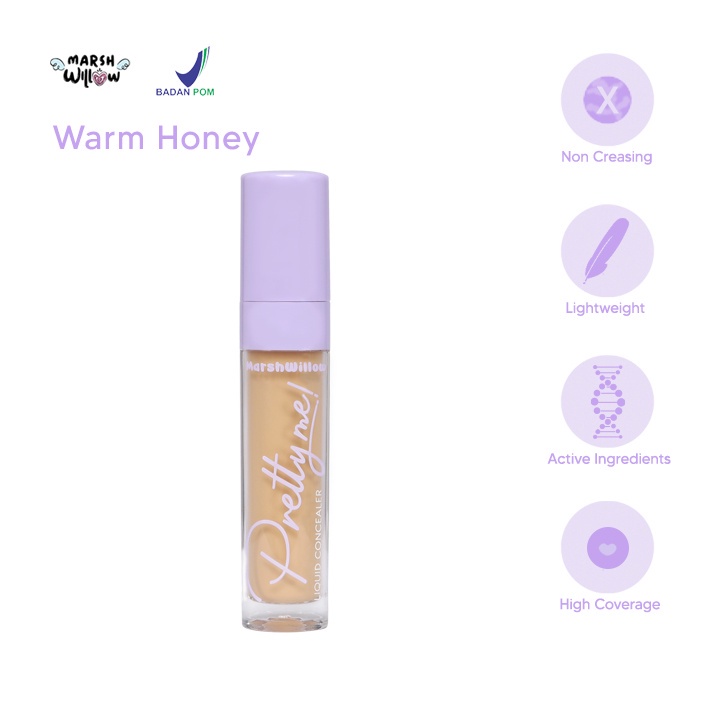 MARSHWILLOW PRETTY ME LIQUID CONCEALER WITH NIACINAMIDE EXTRACT LIGHT / ORIENTAL / WARM HONEY - MW CONCEALER