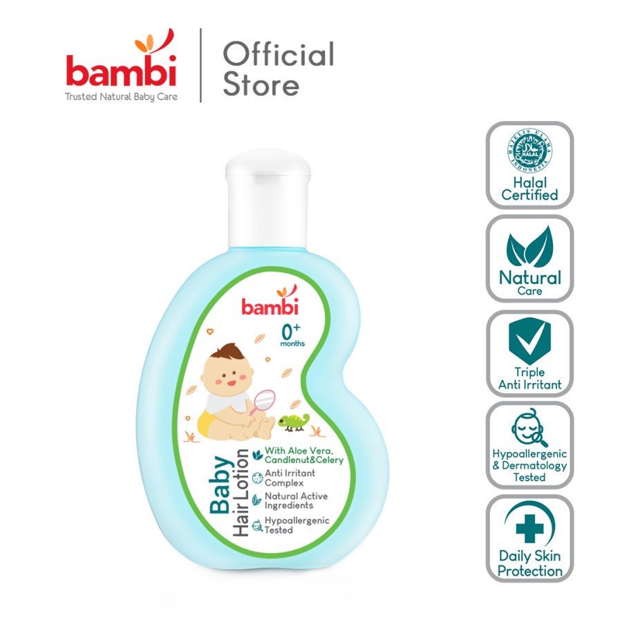 Bambi Baby Hair Lotion Candle,Aloe &amp; Celery- 100ml