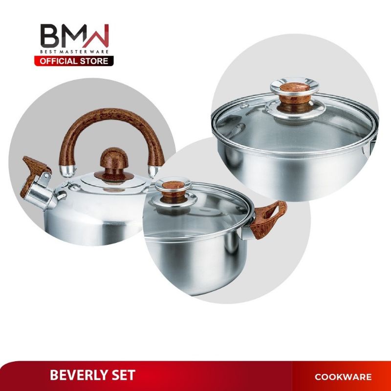 Panci Set 12 Pcs Cookware Gagang Kayu