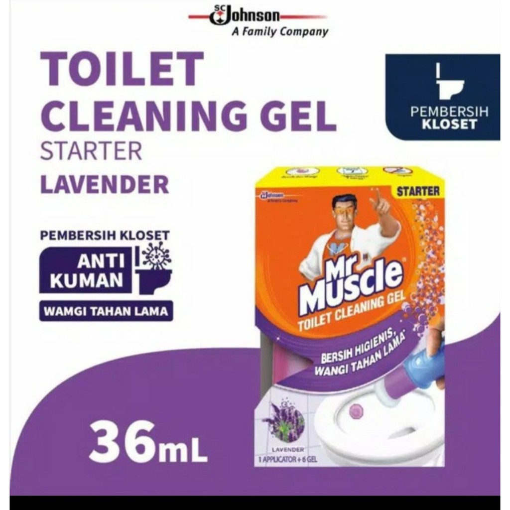 MR Muscle TOILET CLEANING GEL Closet WC( 1 Applicator + 6 Gel ) GHM