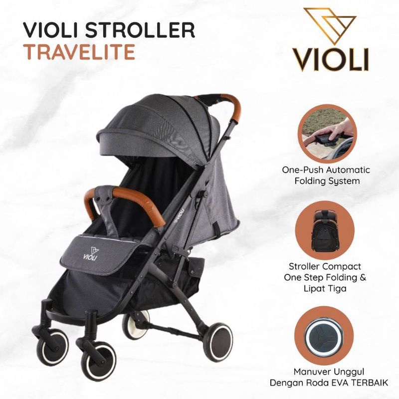 Preloved Violi Stroller violi travelite Gray