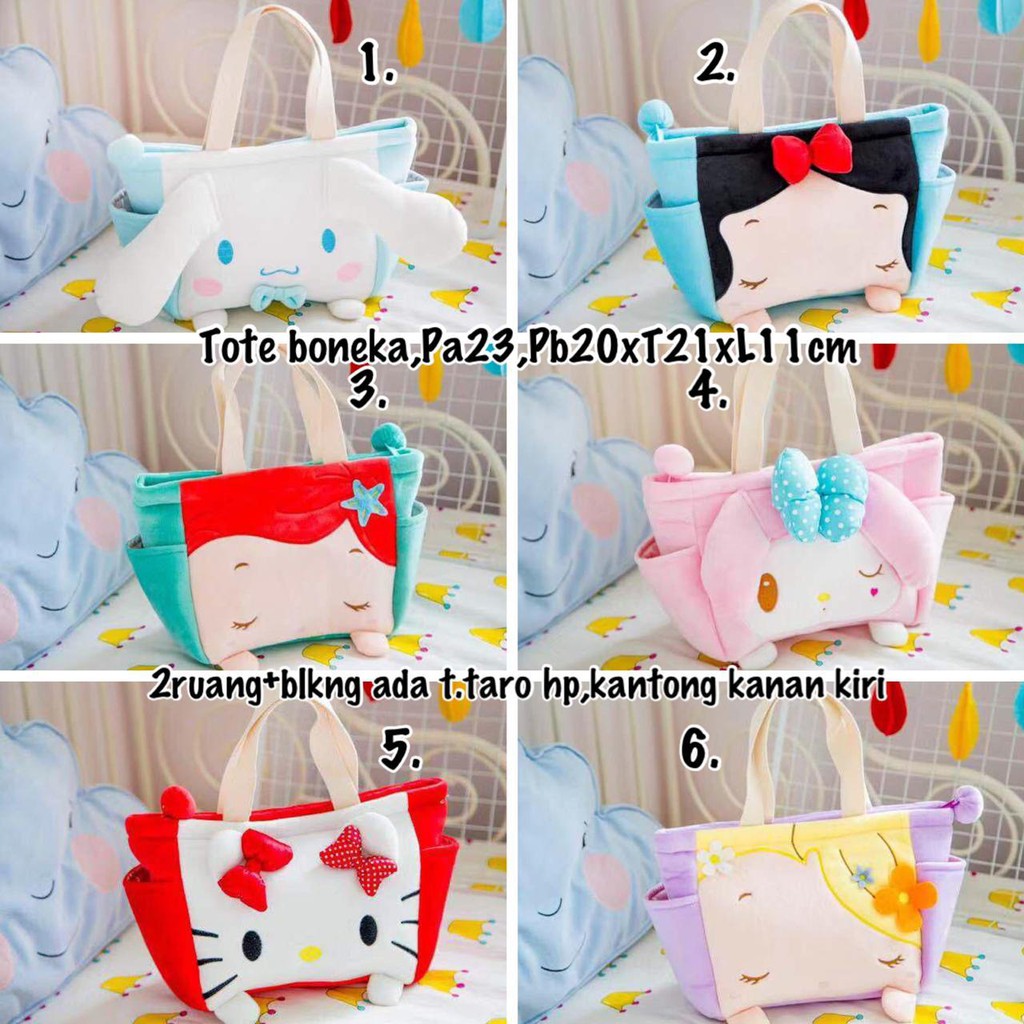 terbaru/Tas tote import boneka lucu