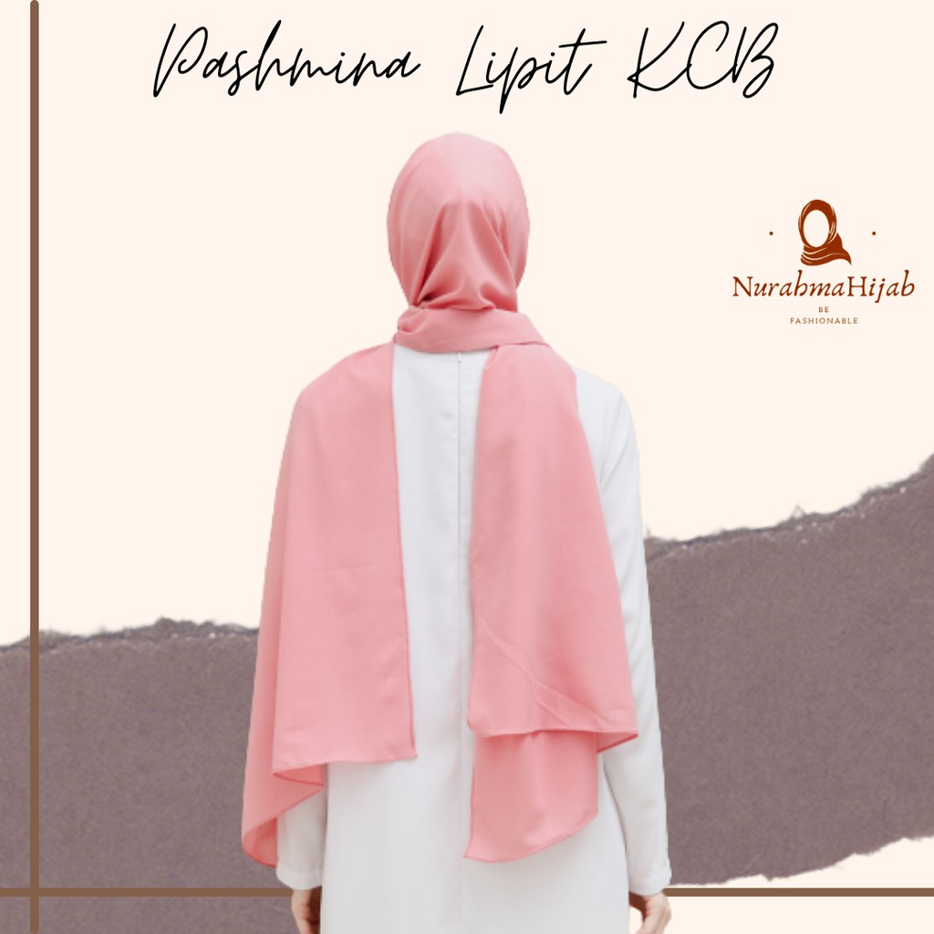 Pashmina Lipit Tali KCB 75x200cm Bahan Diamond / Pasmina Sabyan Tali Lipit / Pastal Gerigi KCB-4