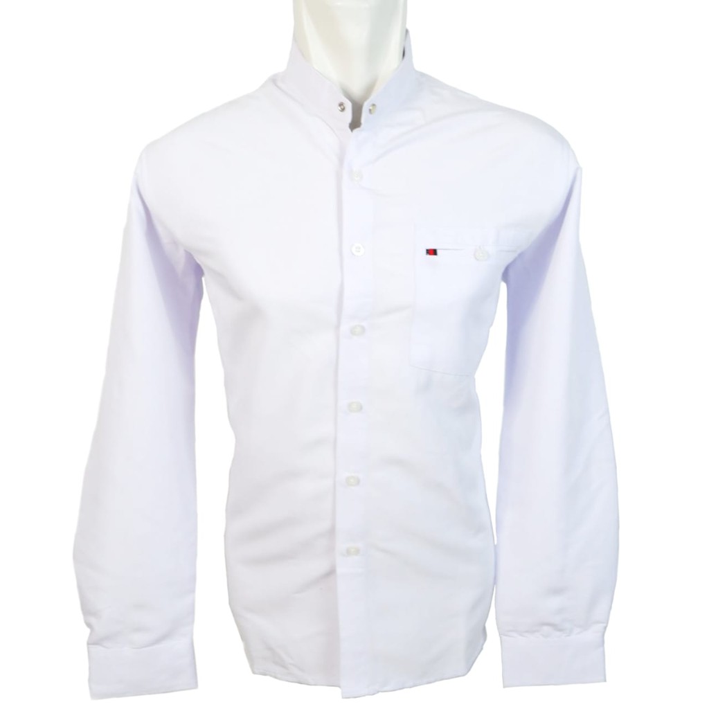 

Dancus - Kemeja Koko / Kemeja Kerah Shanghai / Baju Lebaran Lengan Panjang Pria Putih Polos M-XXL