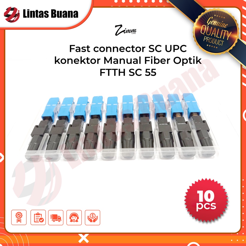 Fastconnector SC UPC Connector Manual Fiber Optik FTTH SC 55 (tipe japit)