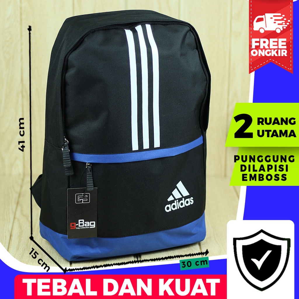 Tas Punggung Sekolah Anak Cowok Cewek Ransel Adidas Distro Biru Tua