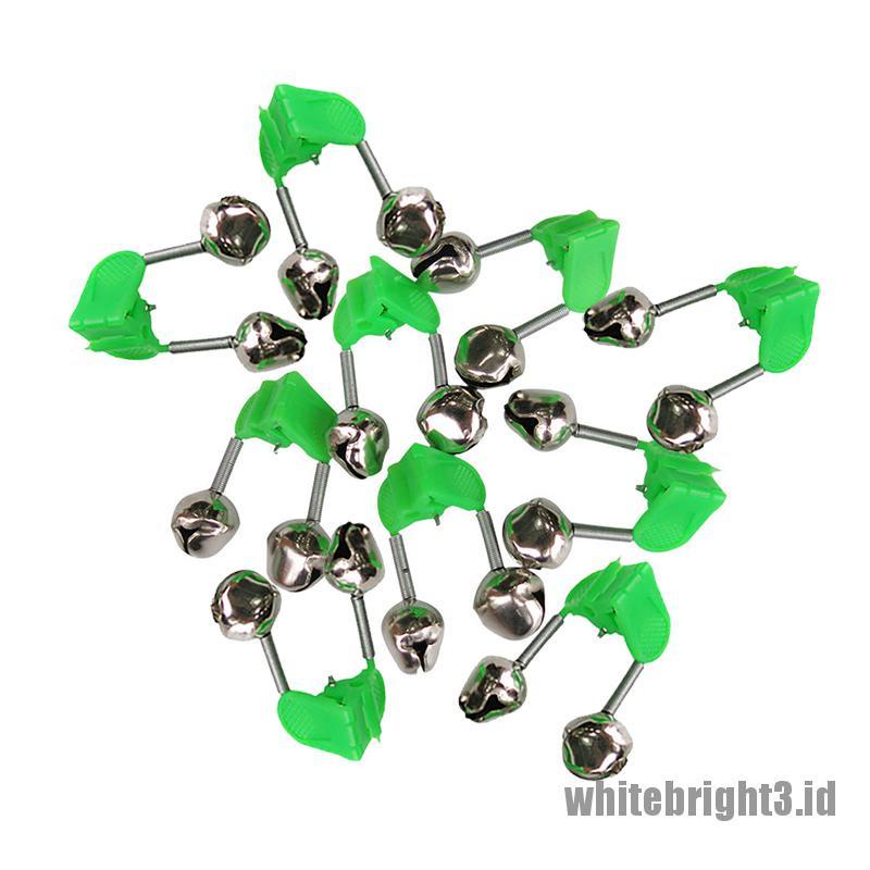 10pcs Bel Alarm Gigitan Ikan Warna Putih Untuk Joran Pancing