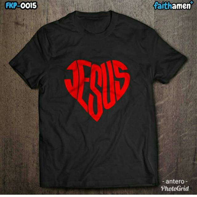 Kaos rohani Jesus love dewasa dan anak