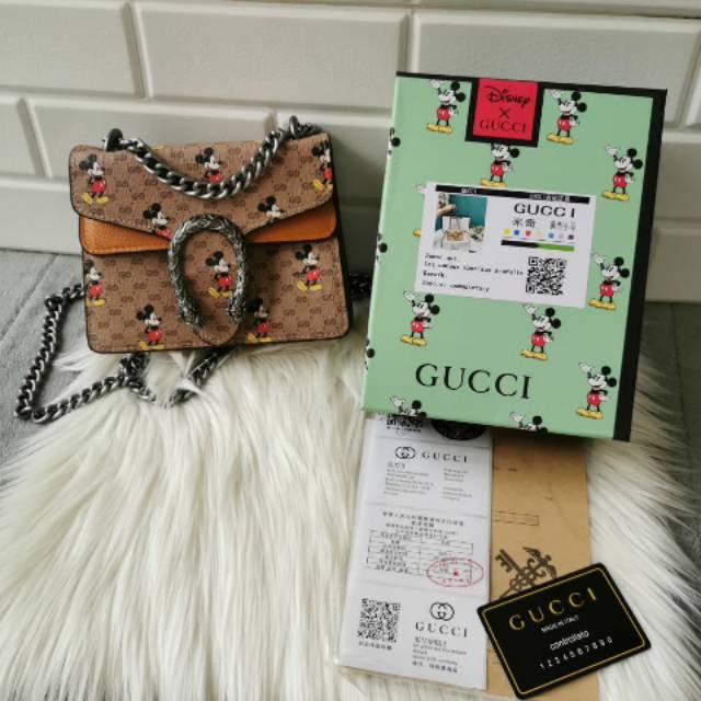 Tas Selempang Bahu wanita gucci dionysus mickey Sling shoulder bag gucci tas gucci wanita