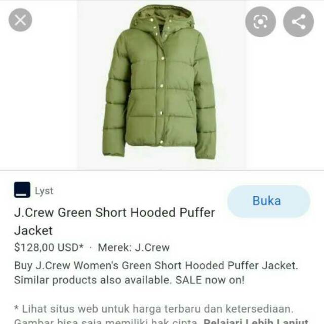 j crew short hooded puffer jacket