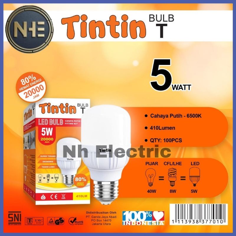 Lampu Led Tintin 5W - Led Capsul 5 Watt Tintin - Lampu Led Murah 5w Tintin