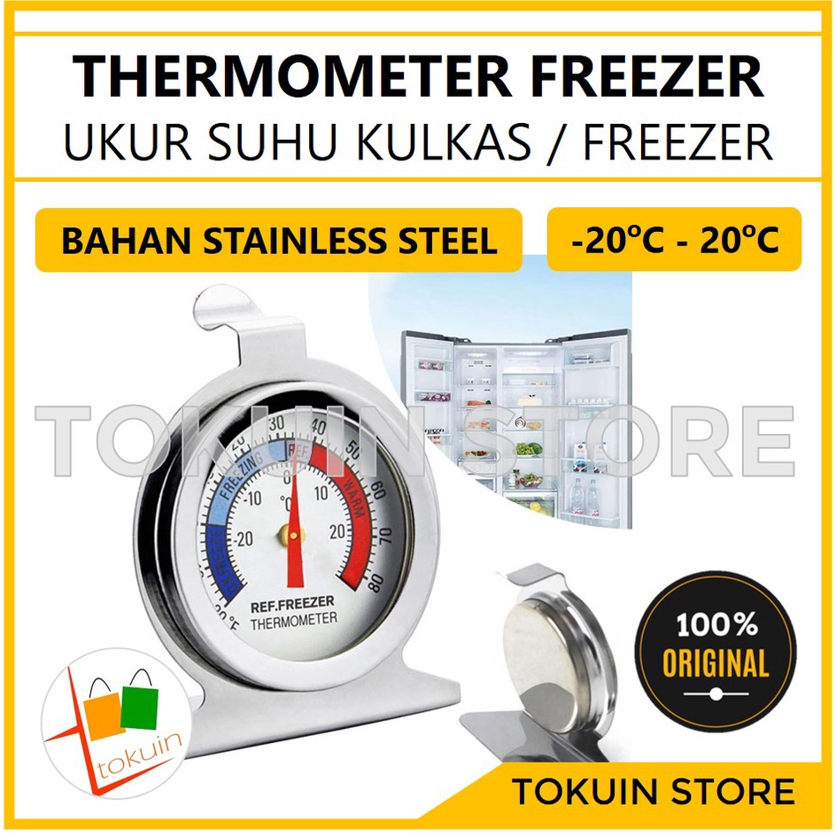 Termometer Kulkas Freezer Thermometer Freezer Kulkas Analog Stainless