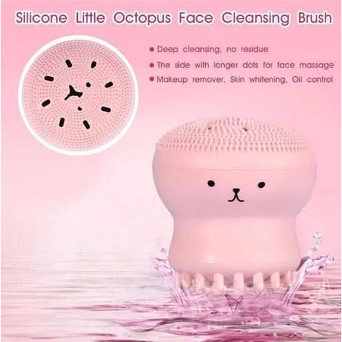 Spons Gurita Pembersih Wajah Silikon Sikat Makeup Cleansing Face Brush