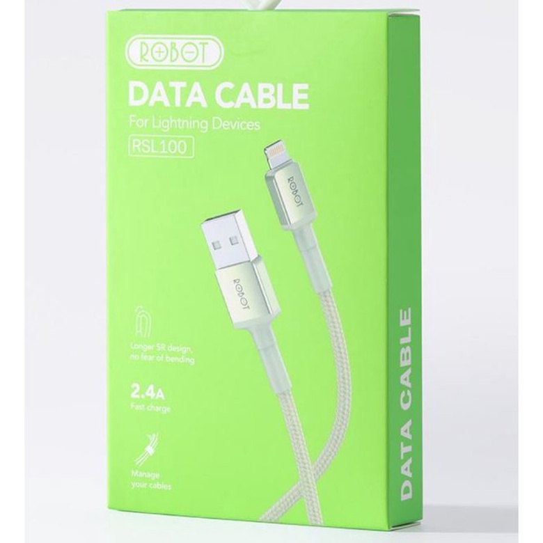 [ROBOT R-SL YELLOW] KABEL DATA l-PH0NE USB LIGHTNING FAST CHARGING l-PH0NE 5 6 6S 7 7+ 8+ XR XS