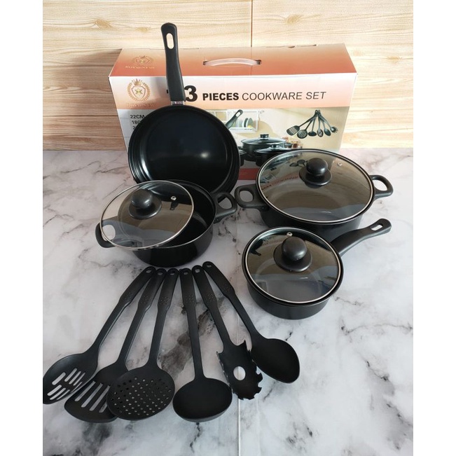 Cookware set hitam 13pcs