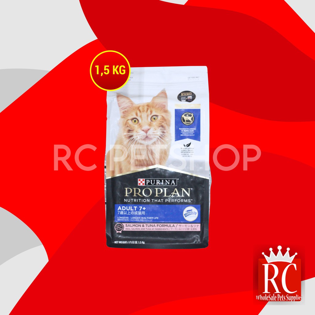 ProPlan Makanan Kucing Dewasa 7+ Cat Food Pro Plan Salmon Tuna 1.5 KG