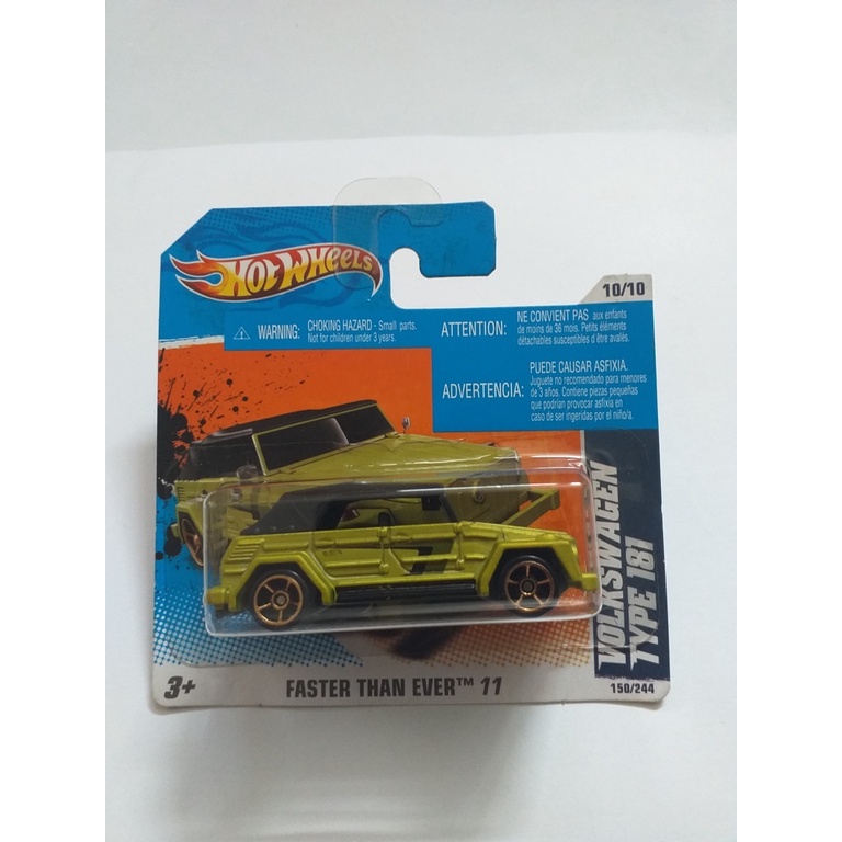 HOT WHEELS SHORT CARD SC VOKLSWAGEN VW TYPE 181 HIJAU