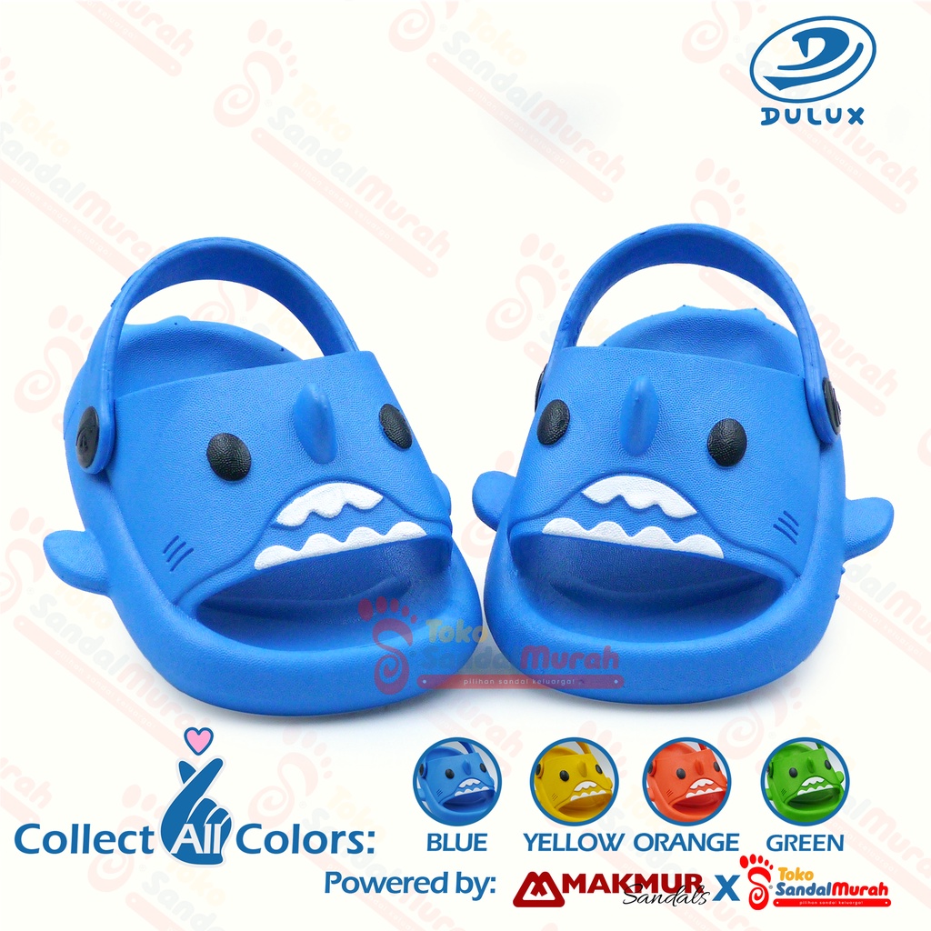 Toko Sandal Murah - Sandal Balita Tali Kancing Motif Baby Shark / Sandal Balita Unisex UK 20 - 25 / Sandal Balita Kekinian Nyaman Empuk / Sandal Balita Model Terbaru [ TK Sendal Murah M 01 CQ 086 ]