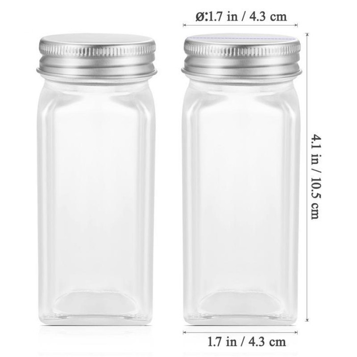 Botol Bumbu Kaca Untuk Bumbu Rempah Lada Cabe Toples Garam Micin Spices Jar Storage