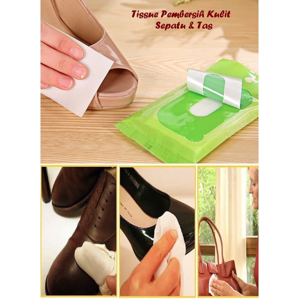 Tissue / Tisu Magic Pembersih Kulit Sepatu / Sandal / Tas / Dompet dll