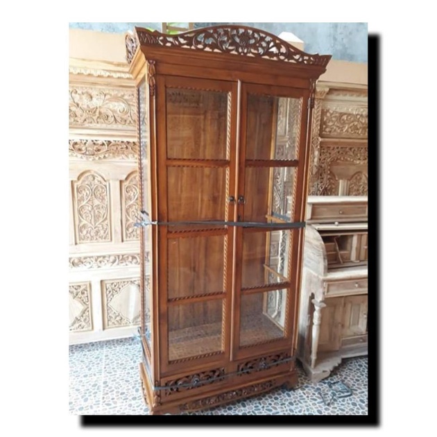 LEMARI HIAS JATI LEMARI UKIR JEPARA