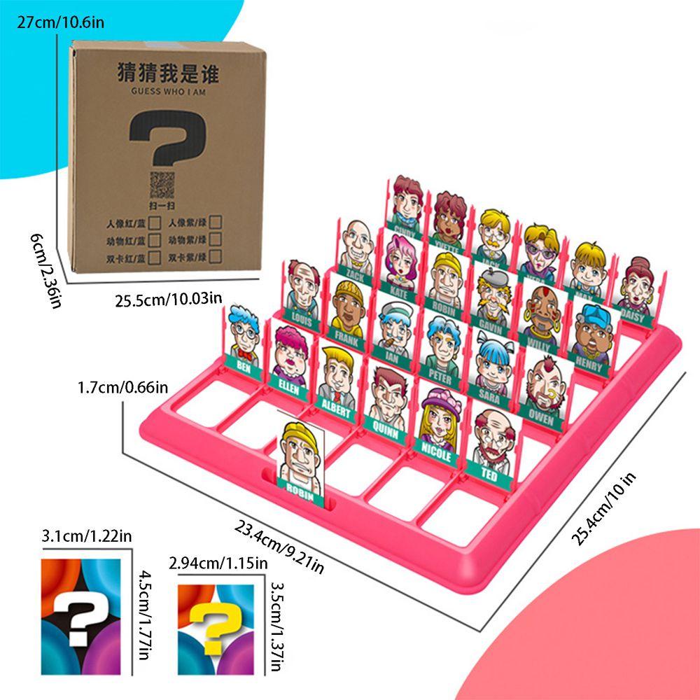 Mxbeauty Who Is It Board Game Anak Klasik Orang Tua-Anak Waktu Luang Interaktif Memori Catur Dan Kartu Training Puzzle Mainan