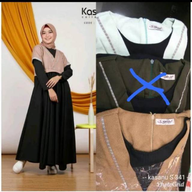 Kasanu gamis hanbok baju korea gaun muslimah gamis remaja bahan linen