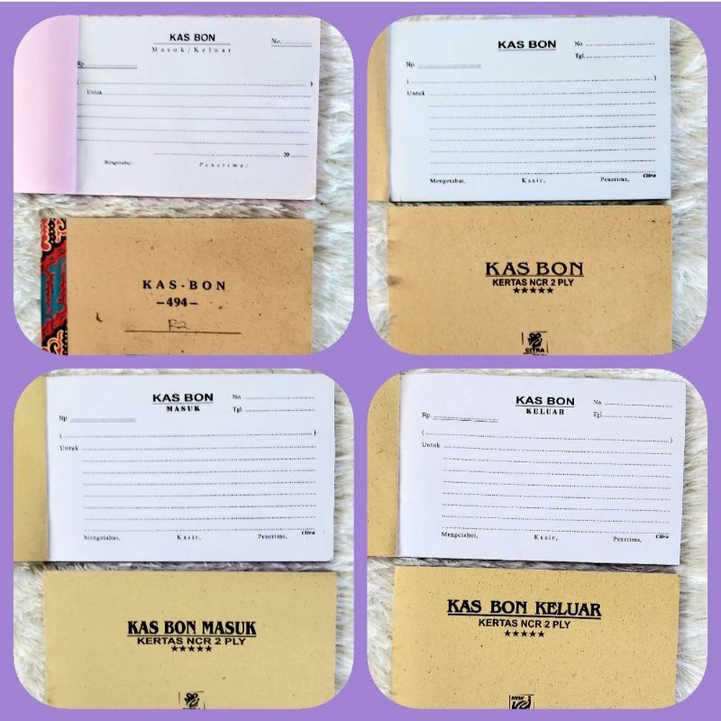 

(2buku)Nota Kas Bon Rangkap2 Kas Bon Keluar/Kas Bon Masuk/Kasbon Keluar/Masuk