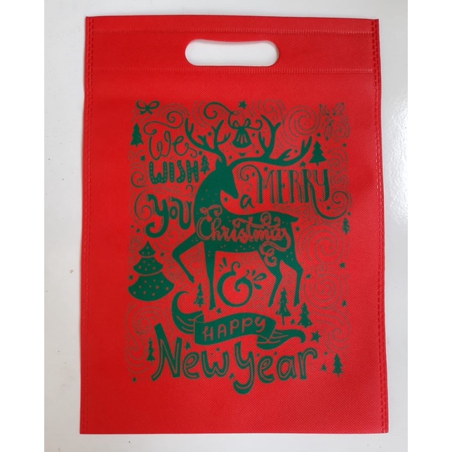 

goodie bag natal spunbond christmas kecil flat 3524