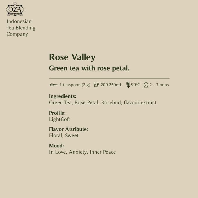 

[[BISA COD]] OZA Tea - Rose Valley | Green Tea | 40 gram (20 cups) PROMO Kode 346