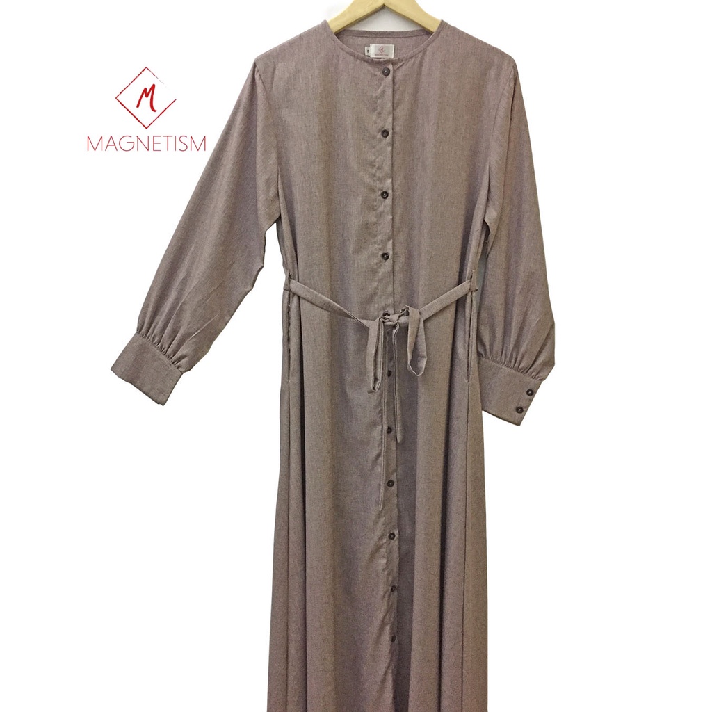 GAMIS BAJU MUSLIM WANITA BAHAN KATUN MADINAH WARNA MAEVE & GREY ALL SIZE