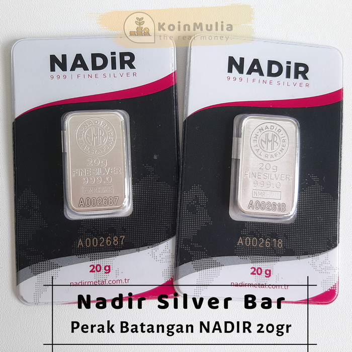 Perak Batangan Nadir 20 gram silver bar 20gr perak Turki 20g not Antam - Non Bundling