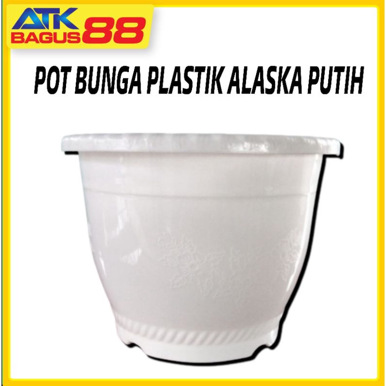 POT BUNGA ALASKA PUTIH /1pcs POT TANAMAN / POT HIAS