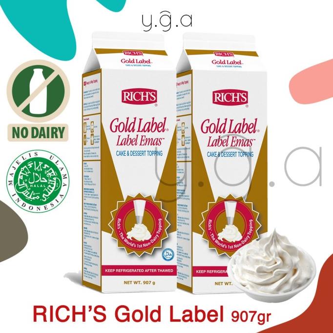 

(BISA COD) Rich's Gold Label NON DAIRY Whipping Cream / Rich Richs Dairy Free EKSLUSIF Kode 429