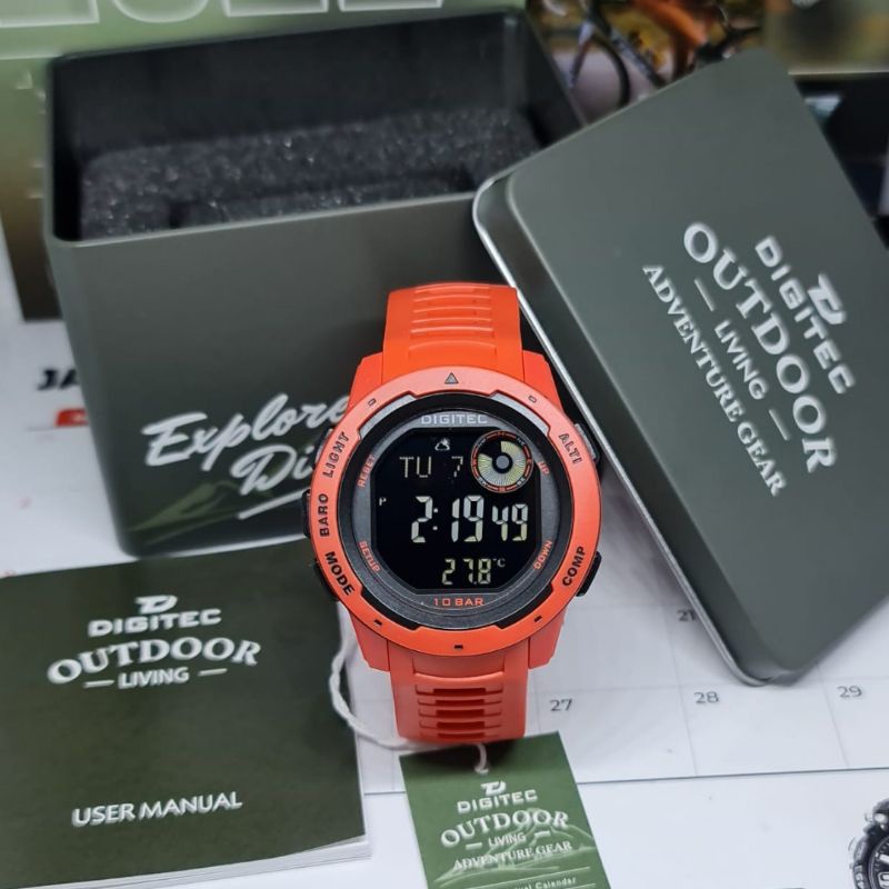 Jam Tangan Pria Digital DIGITEC OUTDOOR DS-8100T Rubber Original