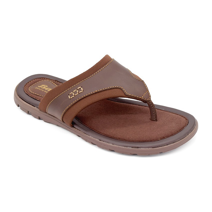  Bata  Sandal  Pria  Qanza Brown 8744206 Shopee  Indonesia