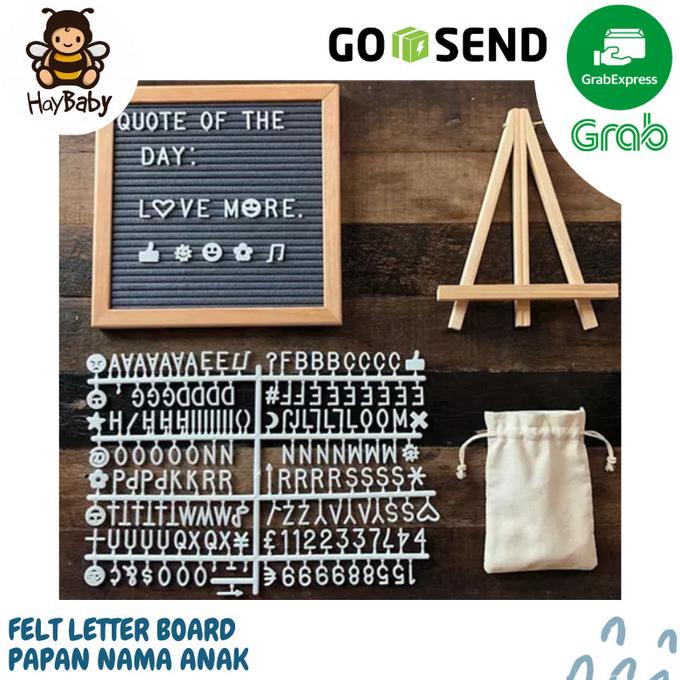 

FELT LETTER BOARD Set Lengkap/papan Nama Bayi. READY STOCK