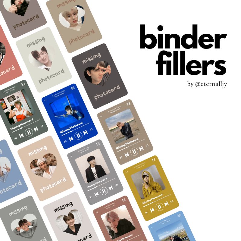 Binder Filler / Binder Fillers Photocard KPOP Stray Kids, The Boyz & Custom