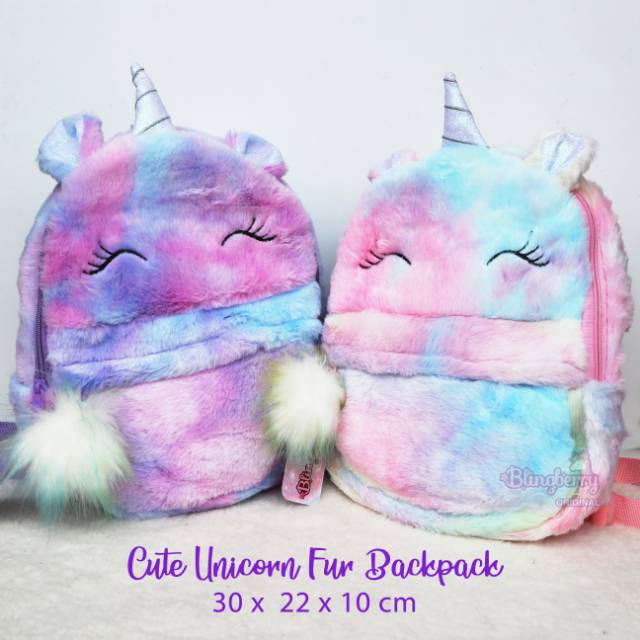 Tas ransel bulu Unicorn tas sekolah anak paud TK ransel unicorn berkualitas Tas Blingberry Original Tas Blingberry