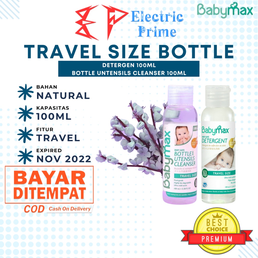 Babymax Detergent Bottle Untensils Cleanser Travel Size 100ml