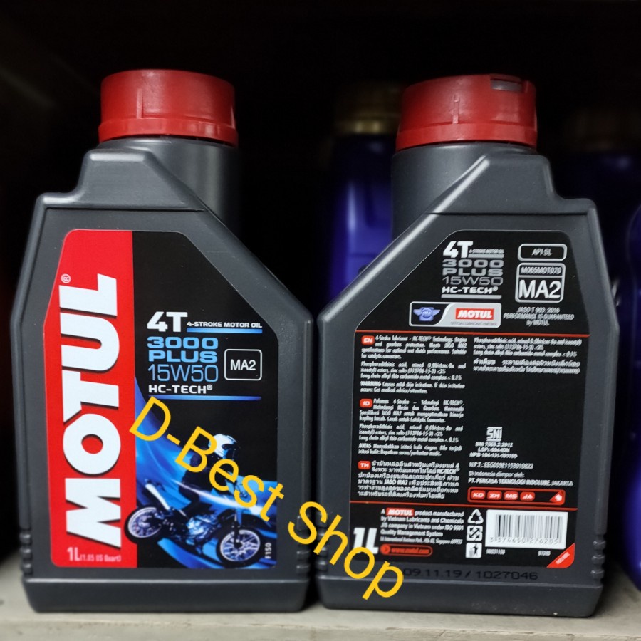 Oli mesin MOTOR MOTUL 3000 PLUS 4T 15/50- 1 liter