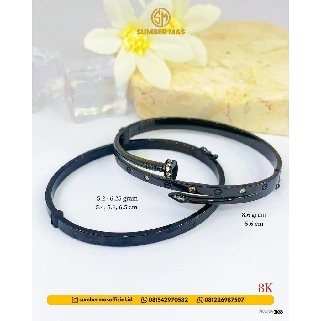 GELANG BLACK ON BLACK FASHION 8K - SUMBER MAS