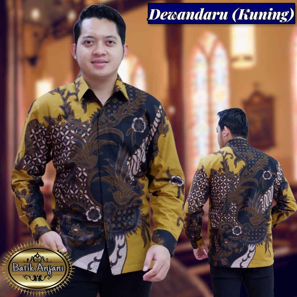 DEWANDARU KUNING ANJANI KEMEJA BATIK SOLO PRIA LENGAN PANJANG PENDEK LAPIS FURING PREMIUM MERAK KHAYANGAN PERWIRA JAYANEGARA NAGA SOGAN ARIESWARA VIJAY PROBOSETO HIJAU DAFINAH LAWASAN GEMBIROLOKO SETYO PRABU KANGEN KAMULYAN PUJANGGA ARINDA VIJAY #2 ASMARA